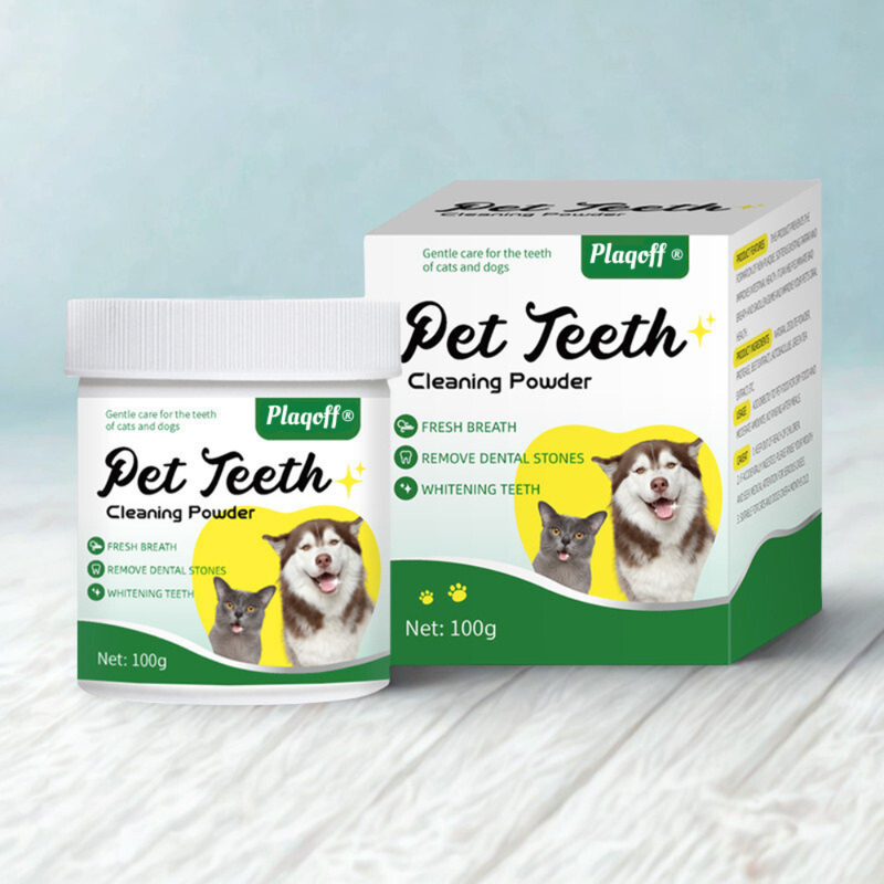 PlaqOff Pet Cleaning Powder product packaging