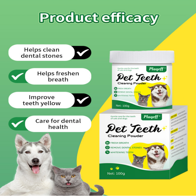 Happy cat with clean teeth after using PlaqOff